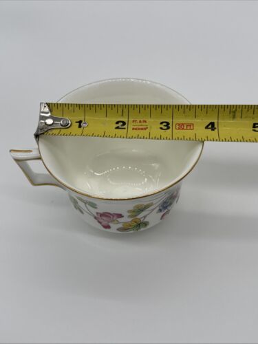 WEDGWOOD Williamsburg Cuckoo Pattern Footed Cup & Saucer