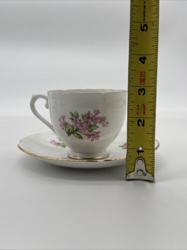 Stanley Teacup and Saucer | Pink Floral | English Fine Bone China