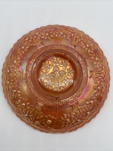 Fenton Marigold, Cherry Chain Glass Dish