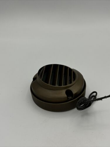 VTG Solid Brass Round Surface Mount Grilled Deck Light - Low Voltage Landscape