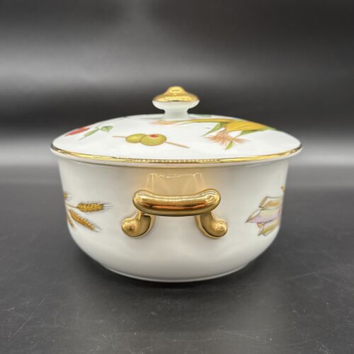 Royal Worcester Fine Porcelain Evesham Gold Oval Casserole Dish, Shape 28