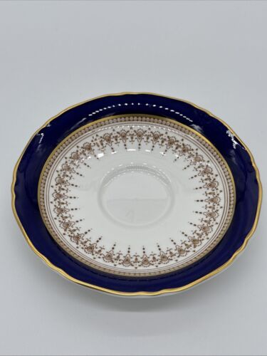 Royal Worcester Fine Bone China Cup and Saucer Set in Regency Blue Pattern