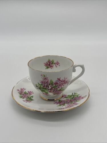 Stanley Teacup and Saucer | Pink Floral | English Fine Bone China