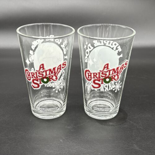 ICUP A Christmas Story Ralphie Collector Series Pint Glass Set of 2 USA