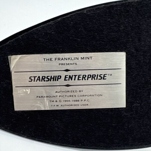 Franklin Mint Vintage Pewter Star Trek Starship Enterprise