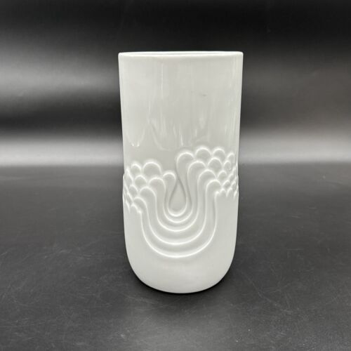 Vintage Thomas Germany / Rosenthal White Porcelain Vase 7 1/2”