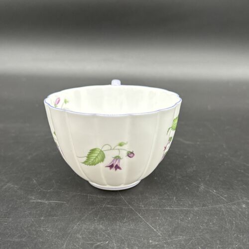 Vintage Shelley England Cup & Saucer Campanula Purple Trim Teacup