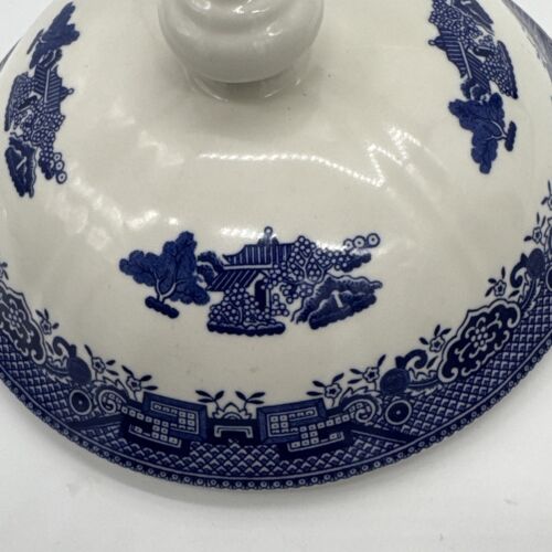 Churchill Willow Blue Round Covered Vegetable Bowl