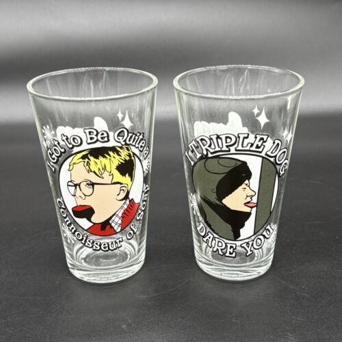 ICUP A Christmas Story Ralphie Collector Series Pint Glass Set of 2 USA