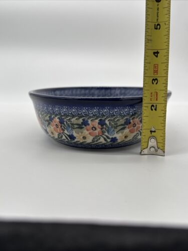 Polish Pottery UNIKAT 1754 Damian 2007 Ultimate 10.75x7.5x2.25”Floral Handmade