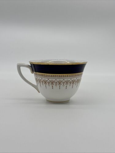 Royal Worcester Fine Bone China Cup and Saucer Set in Regency Blue Pattern