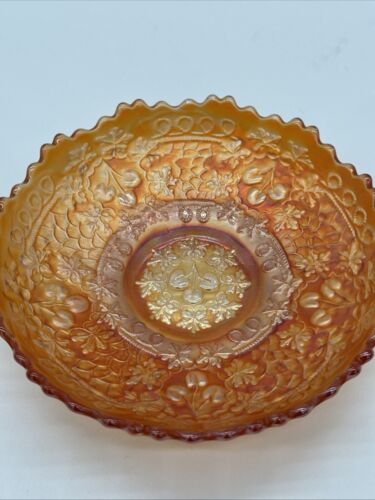 Fenton Marigold, Cherry Chain Glass Dish