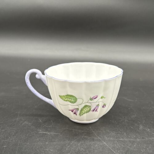 Vintage Shelley England Cup & Saucer Campanula Purple Trim Teacup