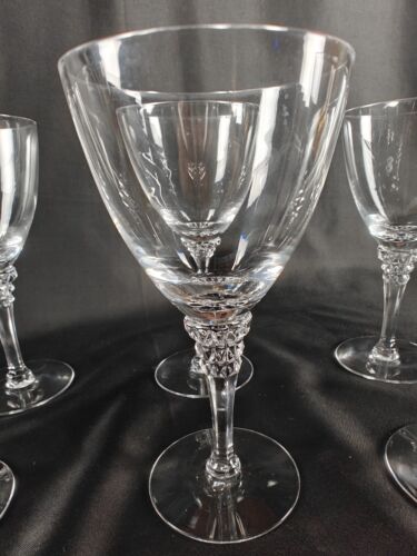 6 Tiffin Franciscan Plain #17501/7 Stem 6.75 In Tall Water Gobletes/Wine Glasses