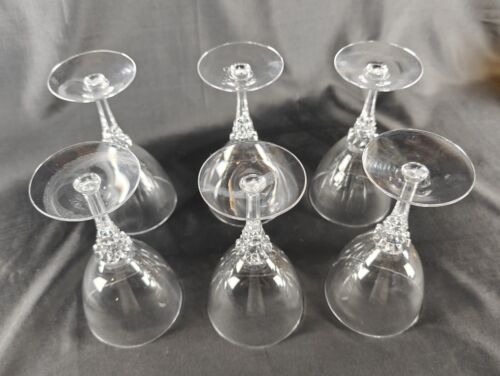 6 Tiffin Franciscan Plain #17501/7 Stem 6.75 In Tall Water Gobletes/Wine Glasses