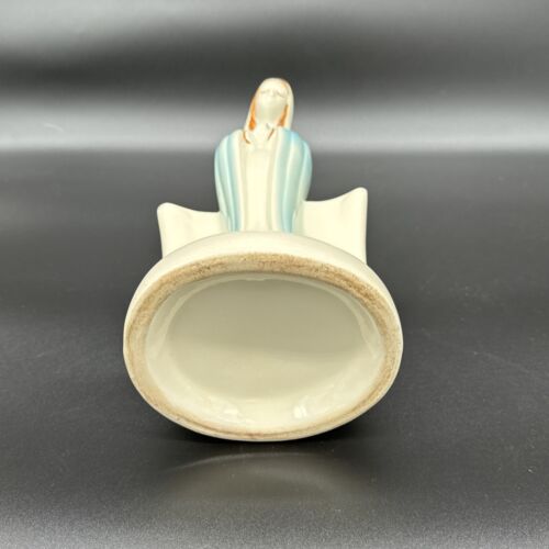 Vtg Religious Virgin Mary Pottery Praying Planter