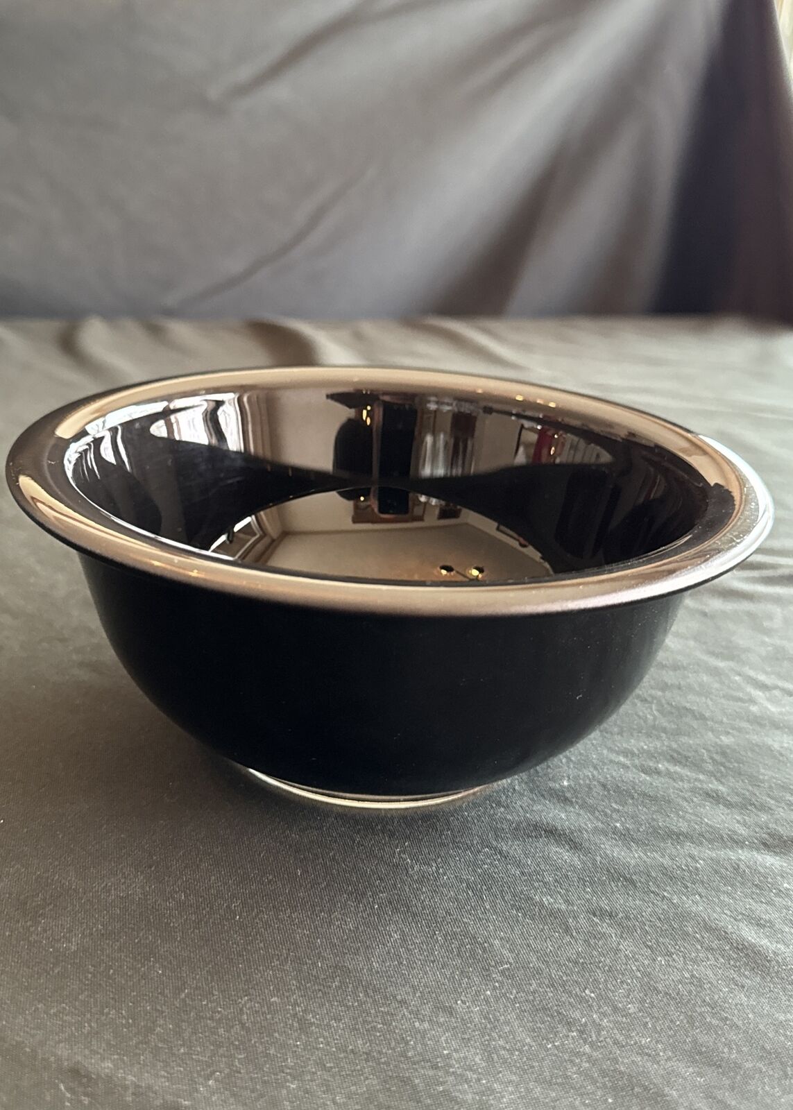 Vintage Corning Pyrex Black Clear Bottom 1 QT 1L Mixing Bowl 322 Refraction Vintage