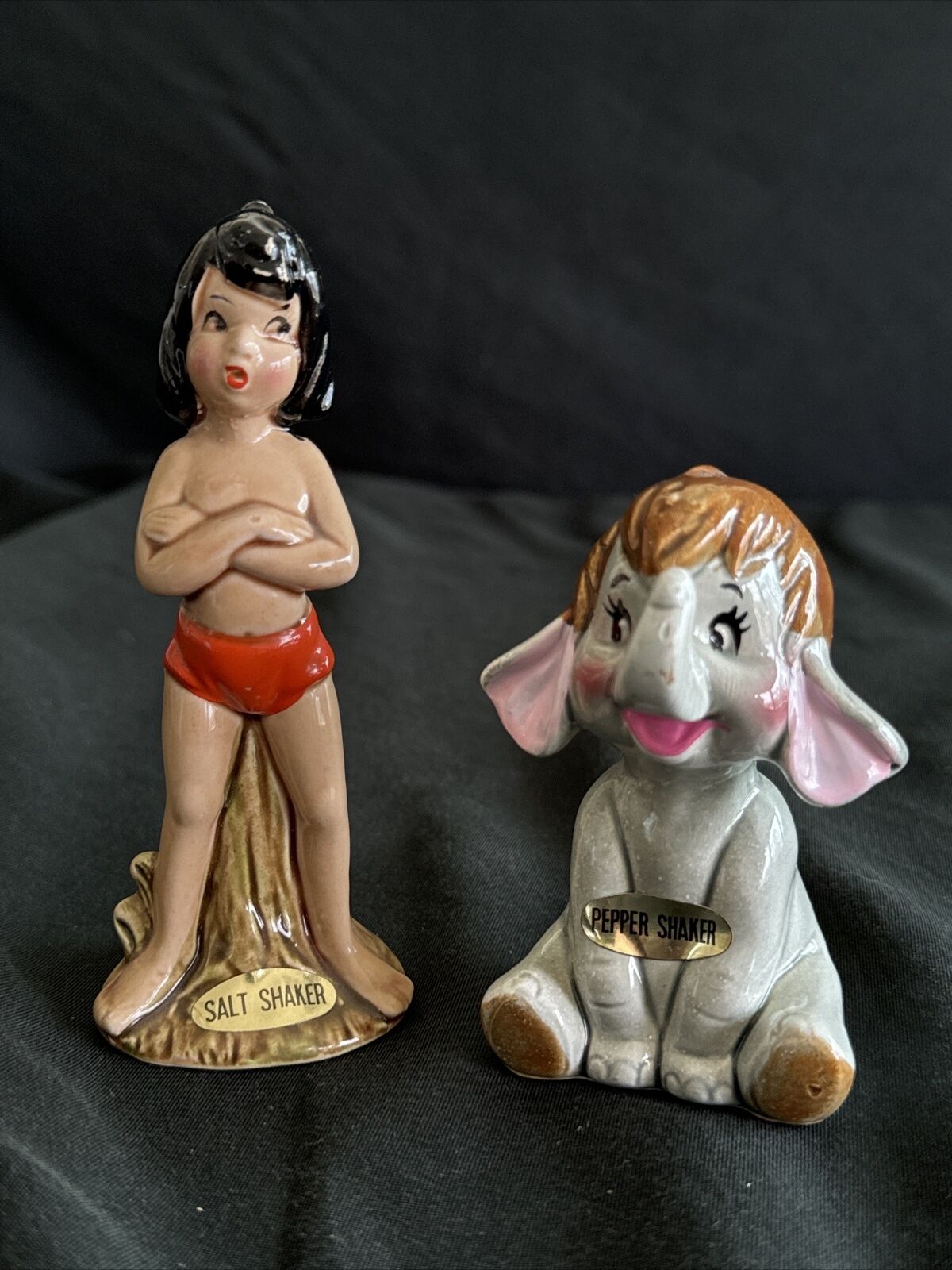 Disney Jungle Book 1964 Mowgli And Hathi Salt And Pepper Shaker