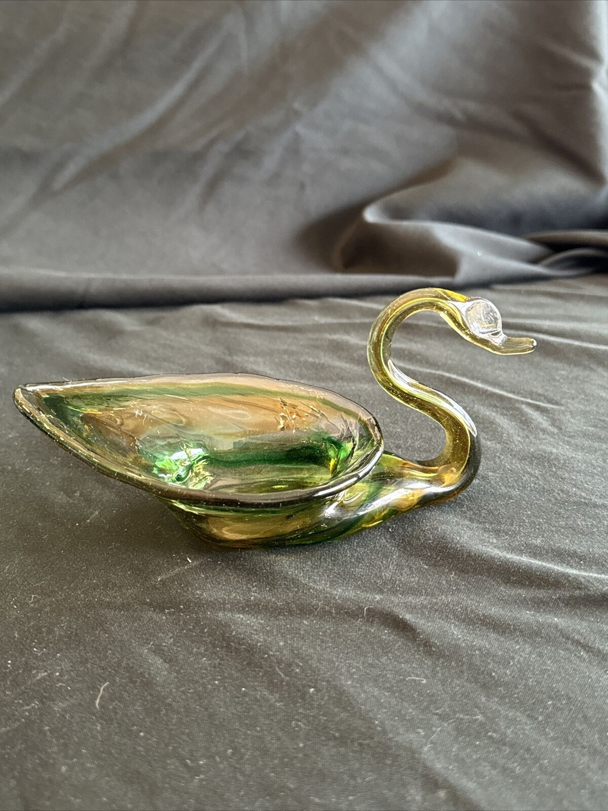 Vintage Glass Swan mid-century