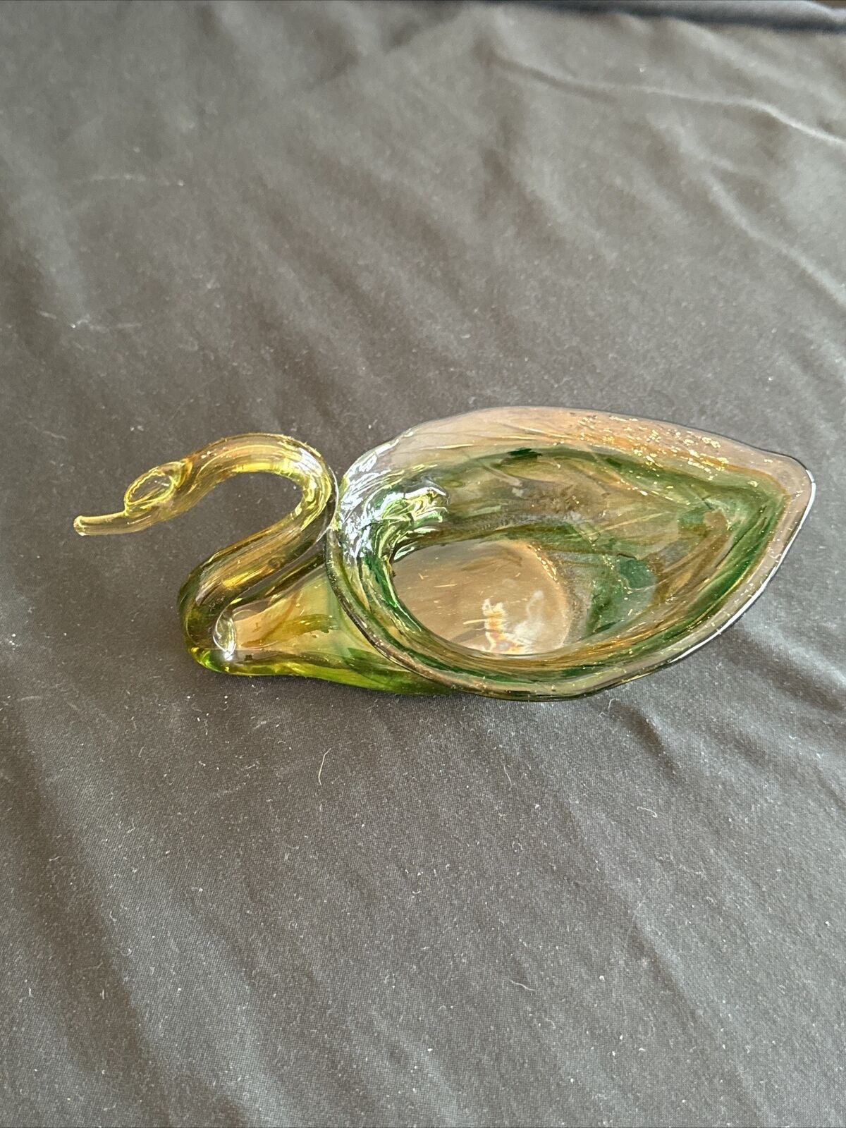 Vintage Glass Swan mid-century
