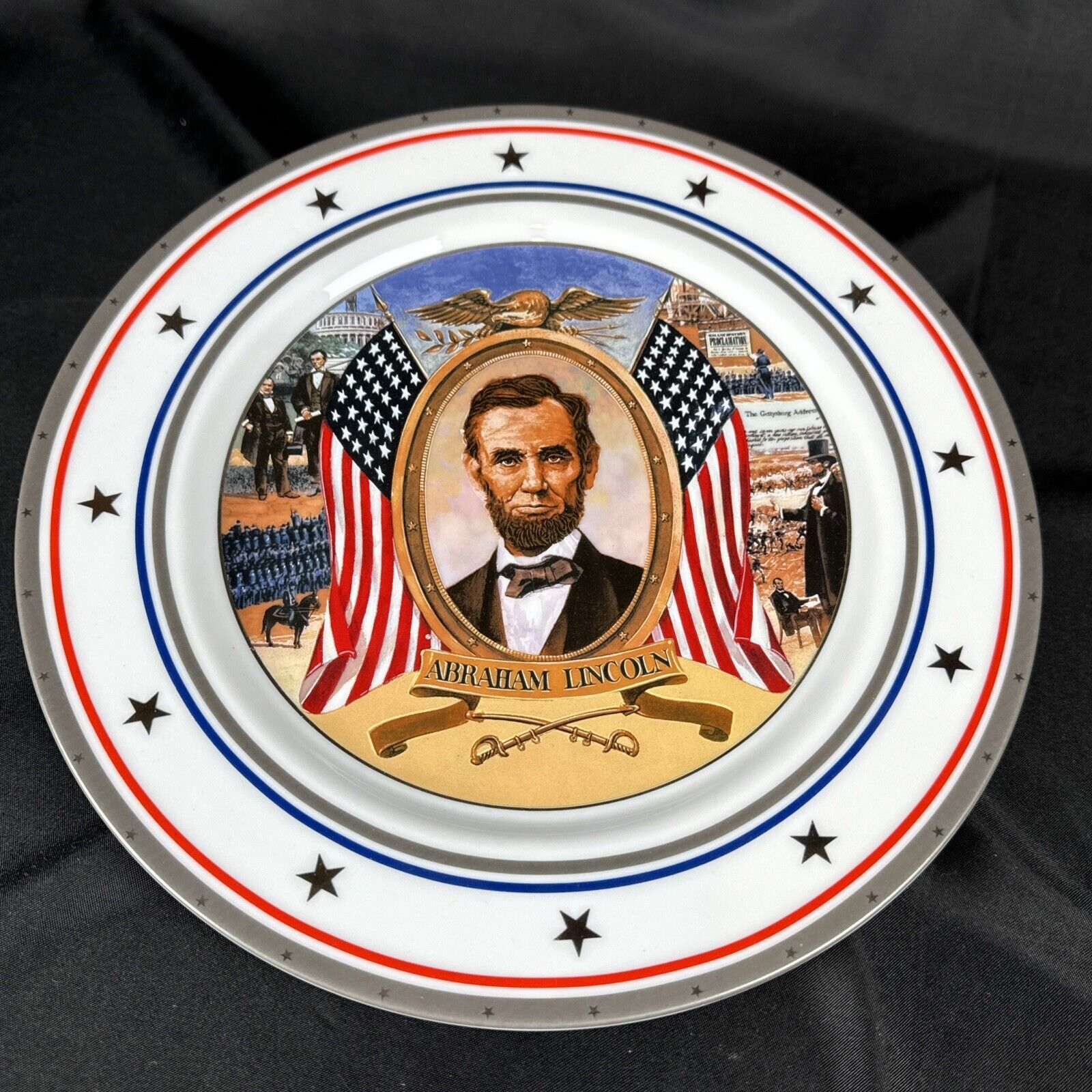 1992 Anheuser-Bush Civil War Commemorative Plate (Set of 3) Grant Lincoln Lee
