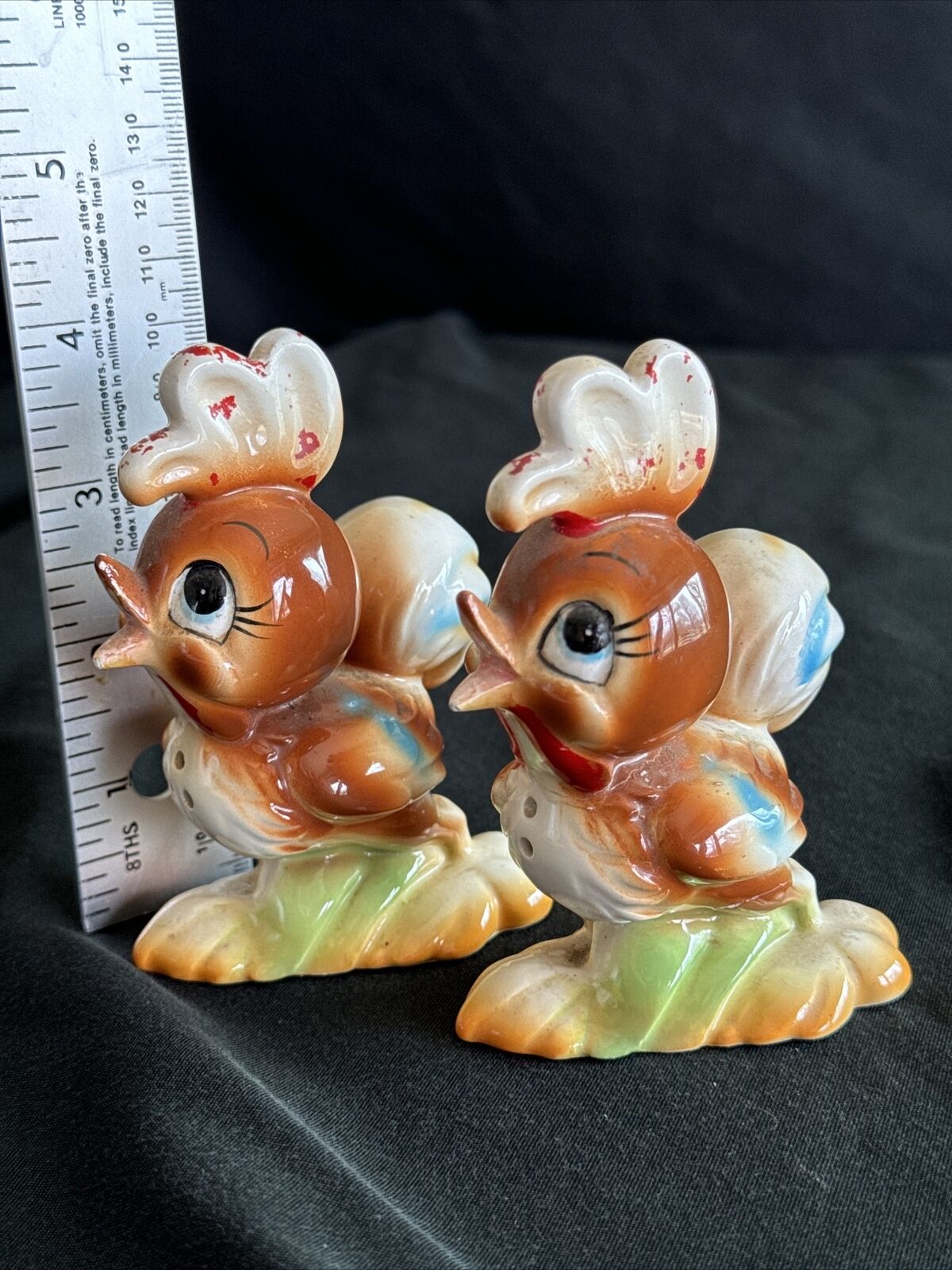 Vintage Norcrest Anthromorphic Rooster salt and pepper shakers