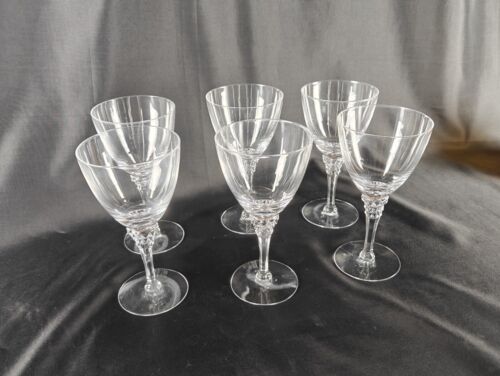 6 Tiffin Franciscan Plain #17501/7 Stem 6.75 In Tall Water Gobletes/Wine Glasses