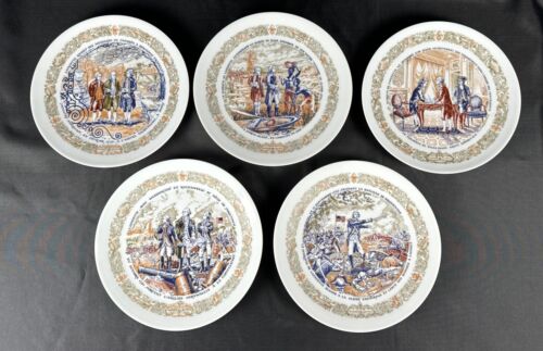 5 VINTAGE D'ARCEAU LIMOGES ASSIETTE HENRI D'ARCEAUL FILS FRANCE PLATES NUMBERED