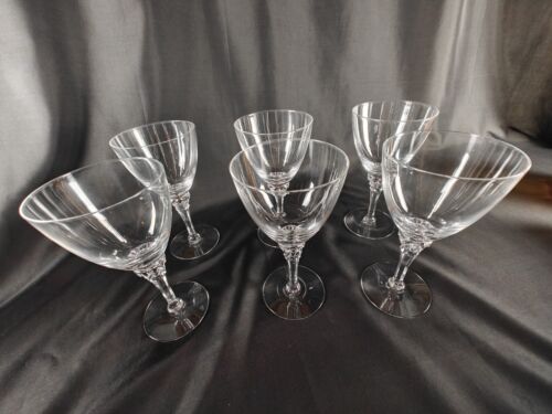 6 Tiffin Franciscan Plain #17501/7 Stem 6.75 In Tall Water Gobletes/Wine Glasses