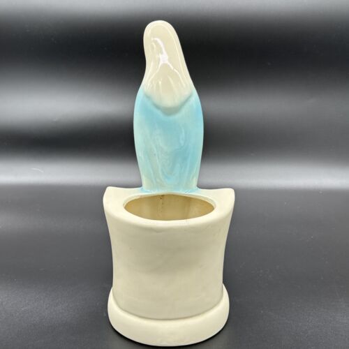 Vtg Religious Virgin Mary Pottery Praying Planter