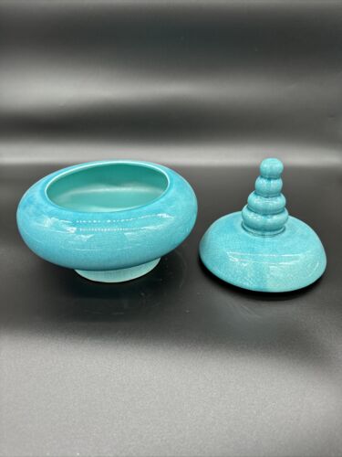 Blue Ceramic Mediterranean Spice Jar Bowl