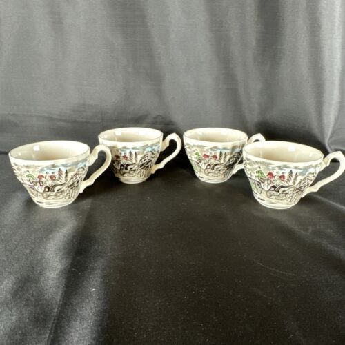 Myott Royal Mail TEA CUP & SAUCER Set of 4 Staffordshire England