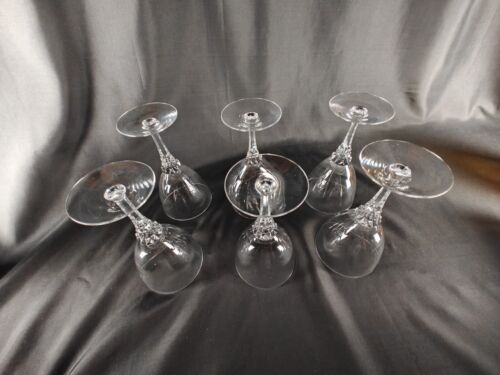 6 Tiffin Franciscan Plain #17501/7 Stem 6.75 In Tall Water Gobletes/Wine Glasses